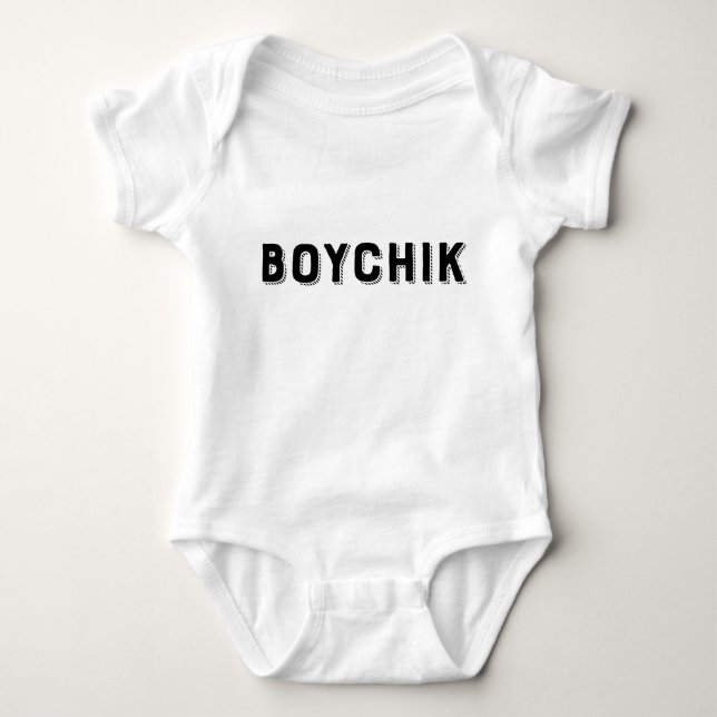 Body Para Bebé Boychik Humor yiddish (Anverso)