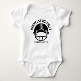 Body Para Bebé Boys Football First Year Down 1st Birthday Party