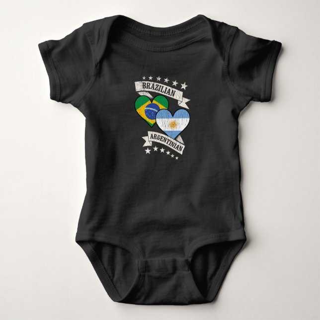 Body Para Bebé Brasil: El Corazón de Argentina (Anverso)