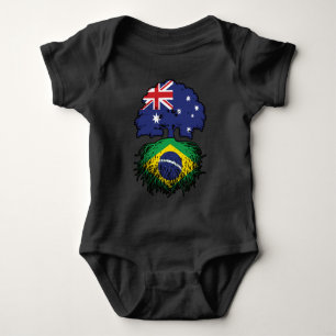 Body Para Bebé Brasil: Raíces de árboles australianos brasileños