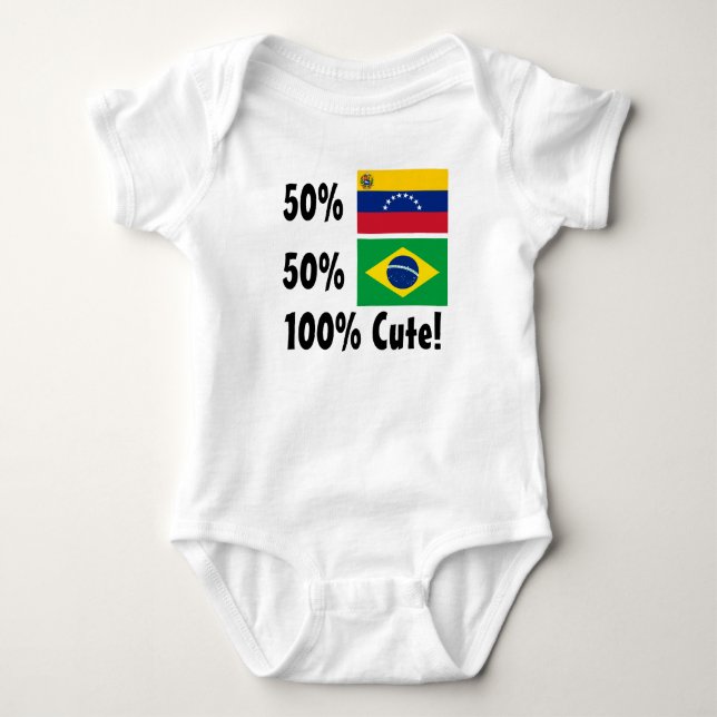 Body Para Bebé Brasilen@o del venezolano el 50% del 50% el 100% (Anverso)