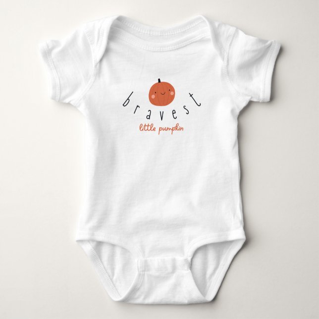 Body Para Bebé bravest little pumpkin Baby Bodysuit One-Piece (Anverso)