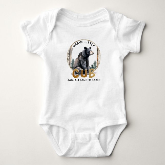 Body Para Bebé Bravo, pequeño osito Woodland Baby Bodysuit (Anverso)