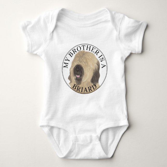 Body Para Bebé Briard Dog Big Brother (Anverso)