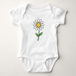 Body Para Bebé Bright Daisy Flower Whimsical Art