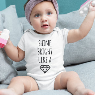 Body Para Bebé Brilla brillante como traje de bebé de diamantes