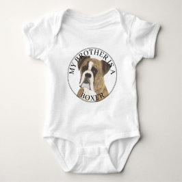 Body Para Bebé Brindle Boxer Dog Big Brother