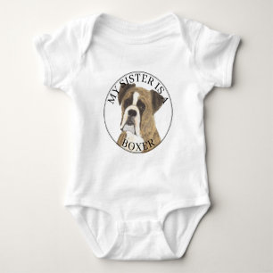 Body Para Bebé Brindle Boxer Dog Big Sister
