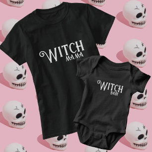 Body Para Bebé Bruja Bebé Halloween Mamá Tipografía Blanca Coinci