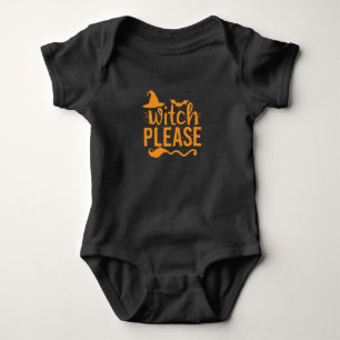 Body Para Bebé Bruja Por Favor Camiseta De Bruja Divertido Hallow