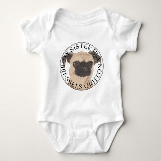 Body Para Bebé Brussels Griffon Big Brother (Anverso)