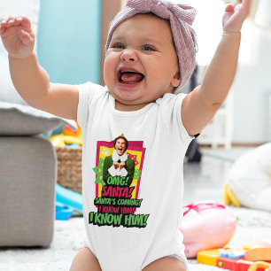 Body Para Bebé Buddy the Elf   ¡Dios mío! ¡Santa!