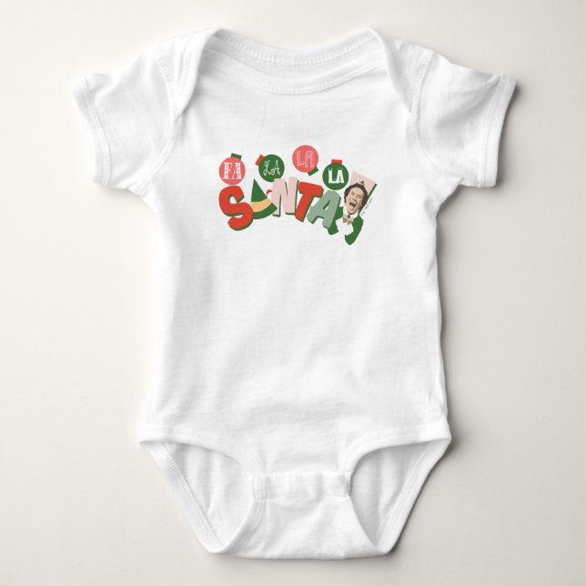Body Para Bebé Buddy the Elf | Fa La La Santa (Anverso)