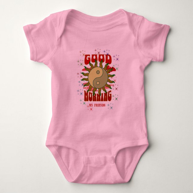 Body Para Bebé BUENAS MAÑANAS, Baby Bodysuit (Anverso)