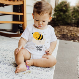 Body Para Bebé Buenas noches Honey Bee Yellow Stars | Baby Bodysu
