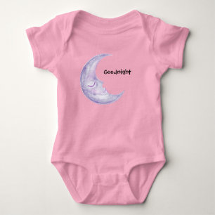 Body Para Bebé Buenas noches Luna Púrpura