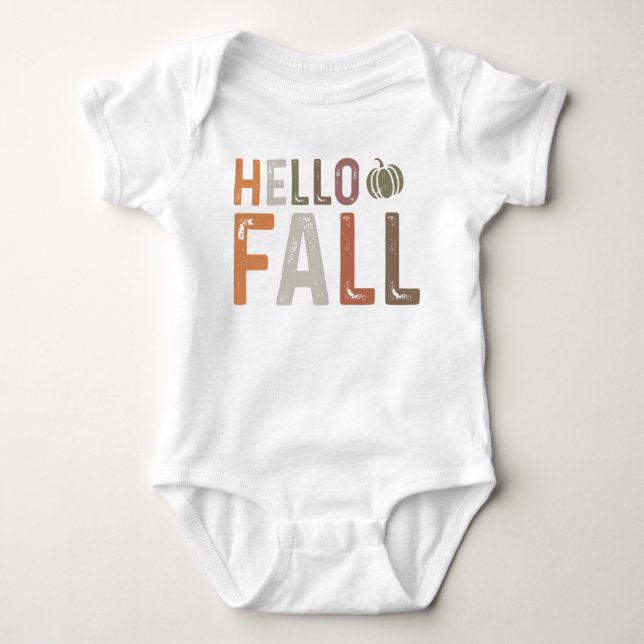Body Para Bebé Bueno, hola otoño (Anverso)