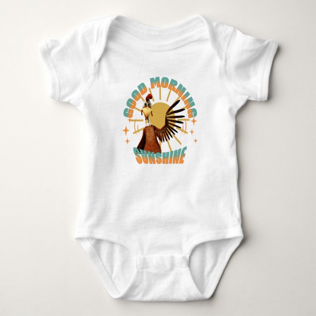 Body Para Bebé Buenos Días Sol Funny Rooster (Anverso)