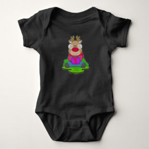 Body Para Bebé Bufanda de Navidad de Reno