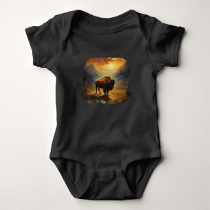Body Para Bebé Buffalo Bison Sunset Silhouette