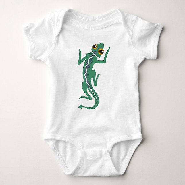 Body Para Bebé Buggi Green Lizard Artistic Clipart-27847 (Anverso)