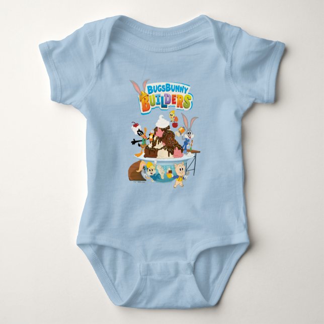 Body Para Bebé BUGS BUNNY BUILDERS™| Crema de hielo de Looney Bui (Anverso)