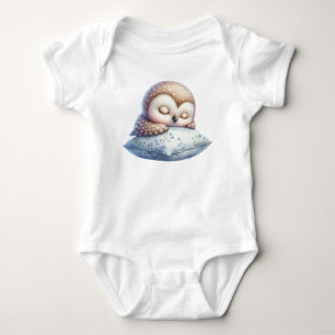 Body Para Bebé Búho lindo durmiendo