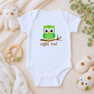 Body Para Bebé Búho Nocturno Adorable
