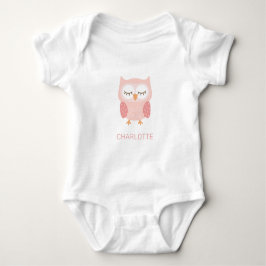 Body Para Bebé 'Búho Rosa', lindo recuerdo personalizado bolsillo