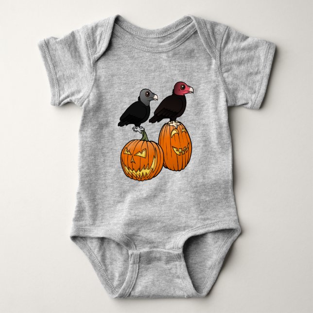 Body Para Bebé ¡Buitres celebran Halloween! (Anverso)