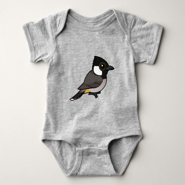 Body Para Bebé Bulbul de Orejas Blancas Birdorable (Anverso)