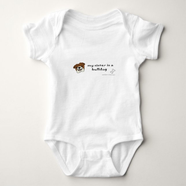 Body Para Bebé bulldog (Anverso)