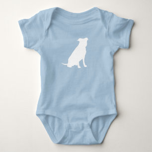 Body Para Bebé Bulldog Baby Shower Blue Boy Pitbull
