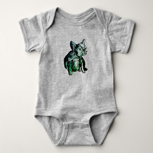 Body Para Bebé Bulldog Bebé Bulldog francés Baby Football Bodysui (Anverso)