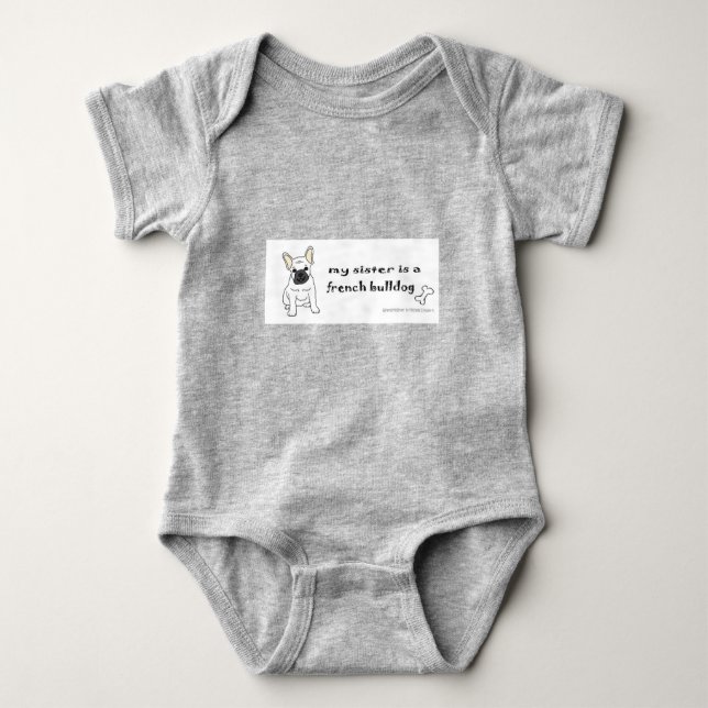 Body Para Bebé bulldog francés (Anverso)