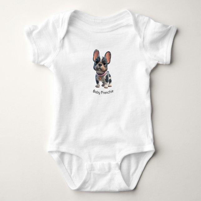 Body Para Bebé Bulldog Francés Adorable (Anverso)