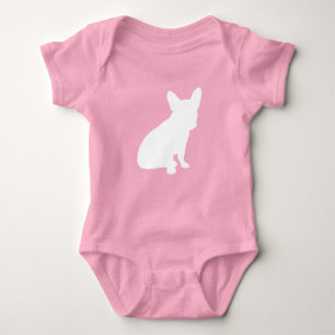 Body Para Bebé Bulldog francés Baby Shower Frenchie Pink