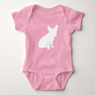 Body Para Bebé Bulldog francés Baby Shower Frenchie Rosa