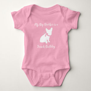 Body Para Bebé Bulldog francés Baby Shower Frenchy Frenchie Pink