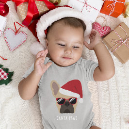 Body Para Bebé Bulldog Francés Ciervo Claro con Luces de Navidad