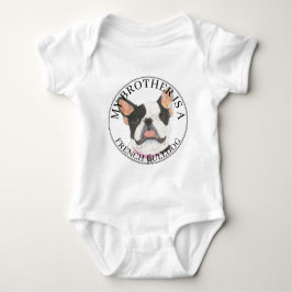 Body Para Bebé Bulldog francés de color negro y blanco personaliz