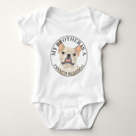 Body Para Bebé Bulldog francés Fawn Tan Cream personalizado