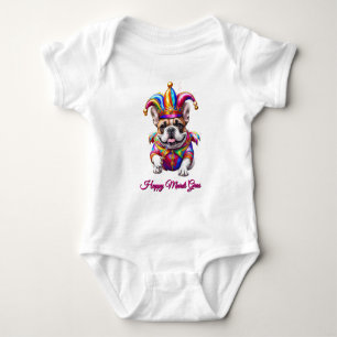 Body Para Bebé Bulldog Francés Mardi Gras French Bulldog