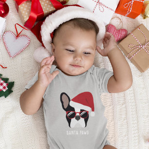 Body Para Bebé Bulldog francés navidades