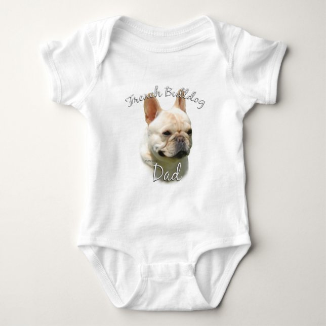 Body Para Bebé Bulldog francés papá 2 (Anverso)