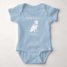 Body Para Bebé Bulldog Pit Baby Shower Blue Boy Pitbull