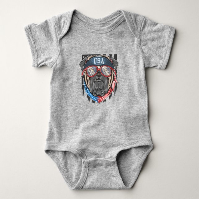 Body Para Bebé BULLDOG USA Baby Bodysuit (Anverso)