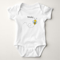 Bumble Bee Anchor Personalizado Baby Bodysuit