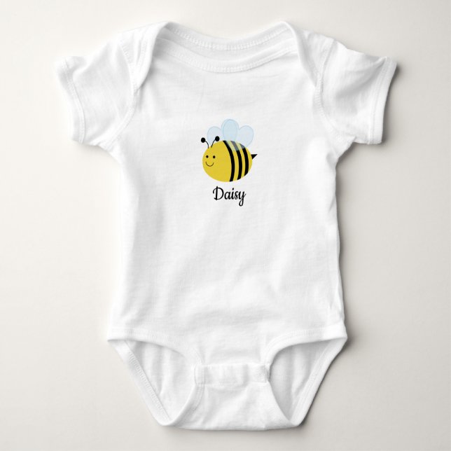 Body Para Bebé Bumble Bee Personalizado (Anverso)