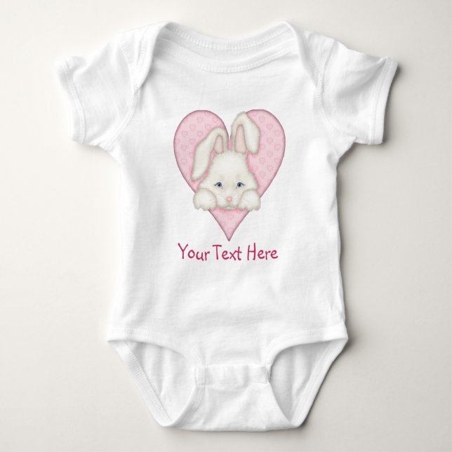 Body Para Bebé Bunny blanco - rosa (Anverso)